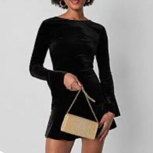 Johnny Wujek Elegant Black Velvet Dress